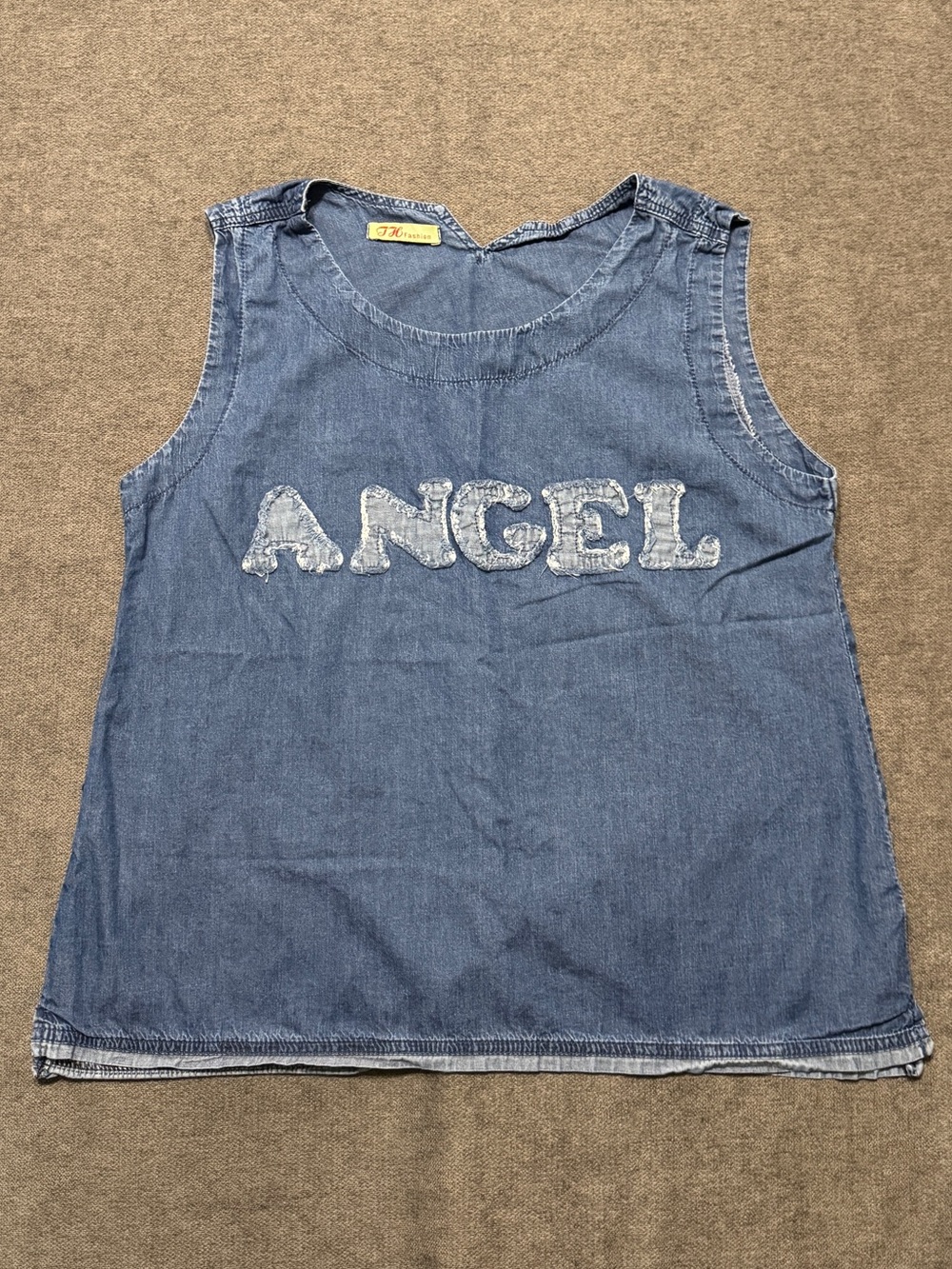 Denim 'ANGEL' Sleeveless Tank Top